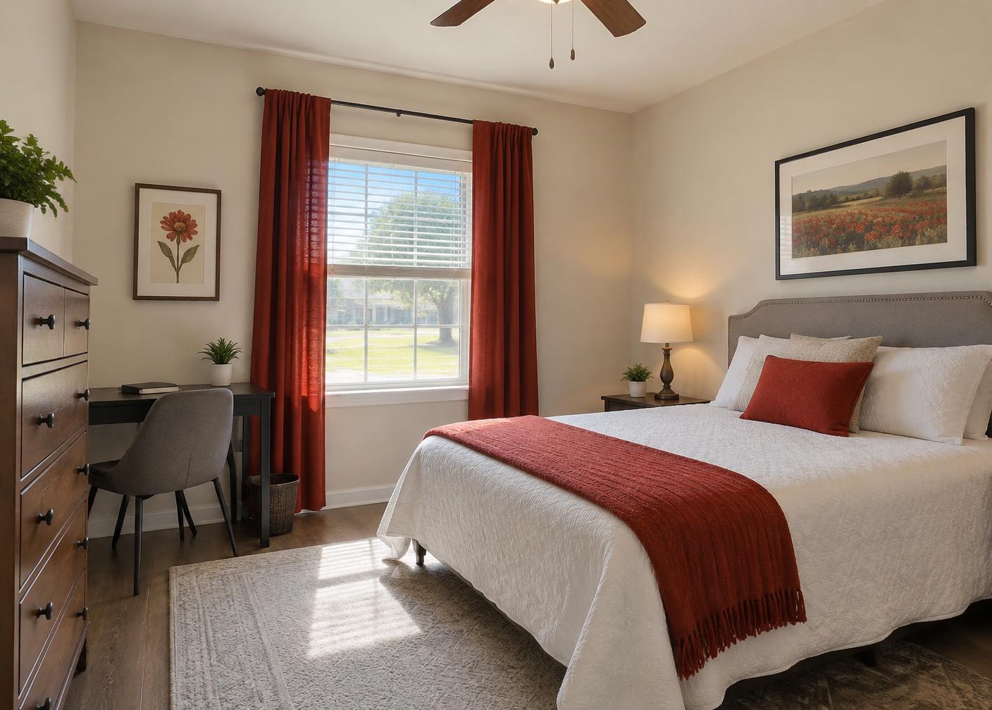 Clean furnished bedroom